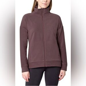 Mondetta Cozy Full Zip Soft Plush Women's Jacket Berry Flint Size Large